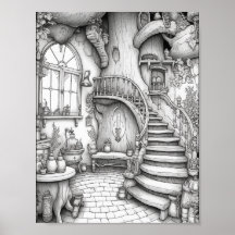 Niedliche Fantasie Innenausstattung Erwachsenenfar