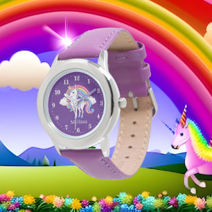 niedliche Fantasie unicorn Name Watch Armbanduhr