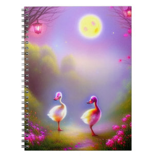 Niedliche Fantasy-Enten Notizblock