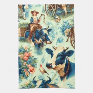 Niedliche Farb- und Aquarellmalerei Geschirrtuch