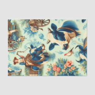 Niedliche Farb- und Aquarellmalerei Seidenpapier