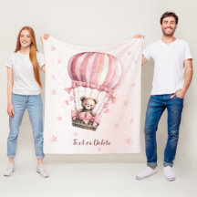 Niedliche Farbe Rosa Teddy Bär Heißluftballon