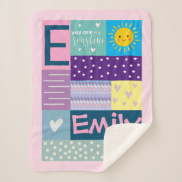 Niedliche Farbe Sie sind mein Baby in der Sunshine Sherpadecke
