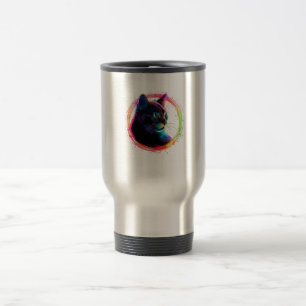 niedliche Farbe Vollkatzendesign Reisebecher