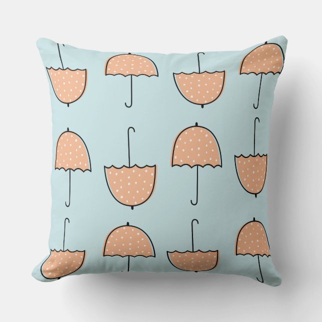 Niedliche Farben Blau und Beige Kinderzimmer Kissen (Vorderseite)