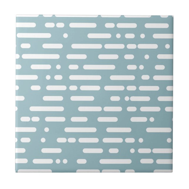 Niedliche Farben hellblau und weiß l Abstrakt Mode Fliese (Vorderseite)