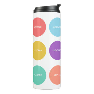 Niedliche Farben mit Hex Codes Designer-Schuster Thermosbecher