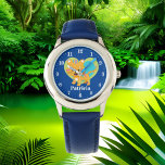 Niedliche Farben Tigerbezeichnung Liebe hinzufügen Armbanduhr<br><div class="desc">Entwurf von www.etsy.com/Shop/pixelpaperprints</div>