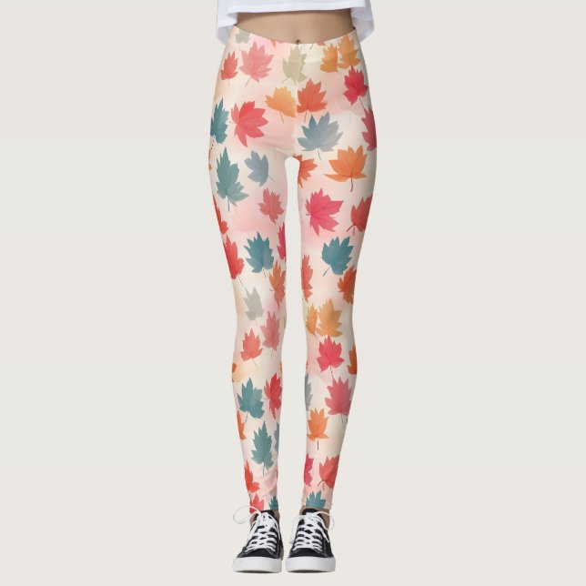 Niedliche Farbenblende Leggings (Vorderseite)