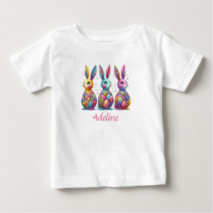 Niedliche, farbenfrohe 3 Ostersonne Baby T-shirt