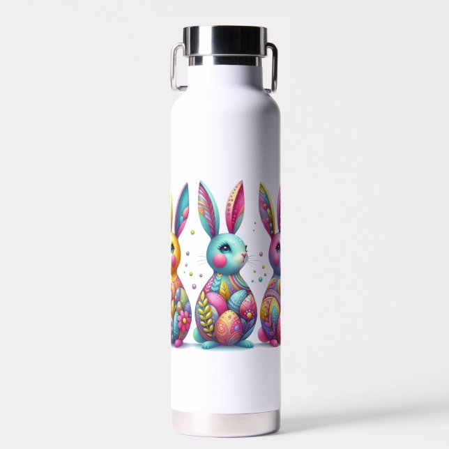 Niedliche, farbenfrohe 3 Ostersonne Trinkflasche (Vorne)