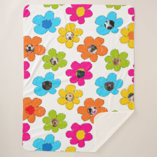 Niedliche farbenfrohe Blume Hund Mama Fun Foto Col Sherpadecke