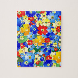 Niedliche Farbenfrohe Blume Puzzle