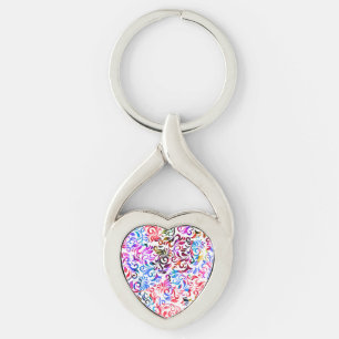 Niedliche farbenfrohe Blumenmuster Case-Mate iPhon Schlüsselanhänger