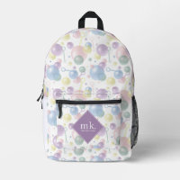 Niedliche, farbenfrohe Bubble-Muster Mit Monogramm