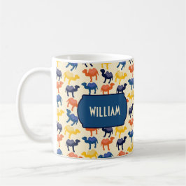 Niedliche farbenfrohe Cartoon Camels Muster Person Kaffeetasse