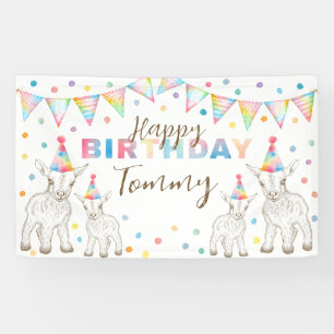 Niedliche Farbenfrohe Geburtstagsparty Banner