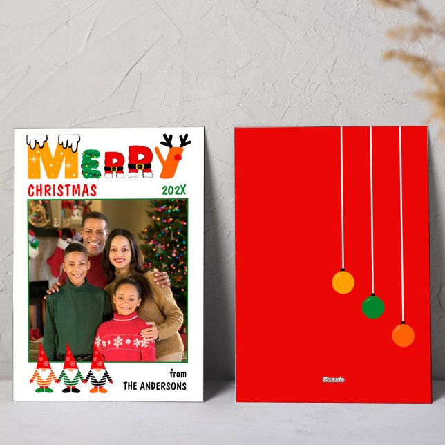 Niedliche farbenfrohe Gnomes Frohe Weihnachten Ein (Von Creator hochgeladen)