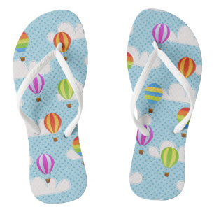 Niedliche Farbenfrohe Heißluftballonmuster Flip Flops