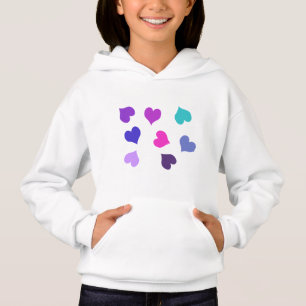 Niedliche farbenfrohe Herzen Hoodie