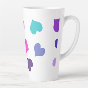 Niedliche farbenfrohe Herzen Milchtasse