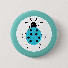 Niedliche, farbenfrohe Ladybugs, glücklicher Charm Button