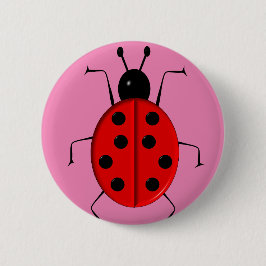 Niedliche, farbenfrohe Ladybugs, glücklicher Charm Button