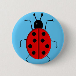 Niedliche, farbenfrohe Ladybugs, glücklicher Charm Button