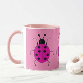 Niedliche, farbenfrohe Ladybugs, glücklicher Charm Tasse