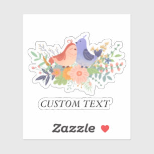 Niedliche, farbenfrohe Liebhaber Frühlingsblüten B Aufkleber