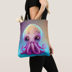 Niedliche Farbenfrohe Lila Octopus Alien Artwork  