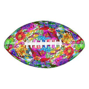 Niedliche farbenfrohe magische Blume All-Over-Prin Football