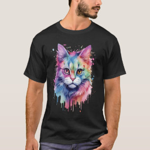 Niedliche, farbenfrohe Maincoon-Katzenwand für Kat T-Shirt
