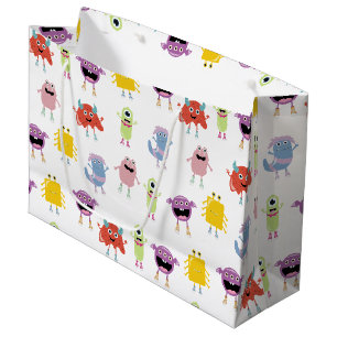 Niedliche farbenfrohe Monster Funny Kids Children Große Geschenktüte