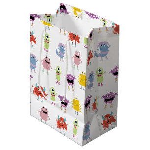 Niedliche farbenfrohe Monster Funny Kids Children Mittlere Geschenktüte