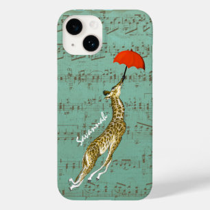 Niedliche farbenfrohe Musical Flying Giraffe Roter Case-Mate iPhone Hülle