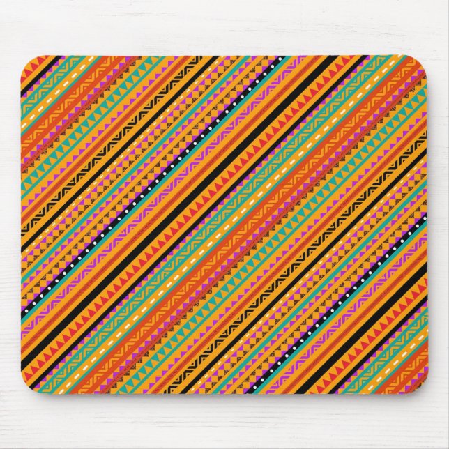 Niedliche, farbenfrohe, native Aztec-Muster Mousepad (Vorne)