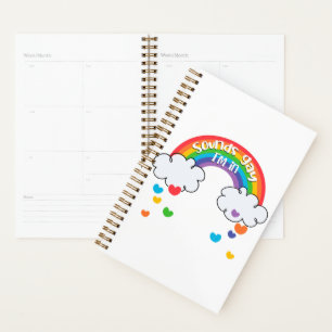 Niedliche Farbenfrohe Regenbogen Hörner Klingt Gay Planer