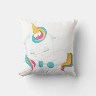 Niedliche Farbenfrohe Schlaf Baby Unicorn Kissen