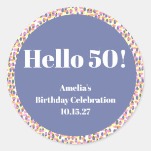 Niedliche farbenfrohe Wasserfarbenpräsenz - indivi Runder Aufkleber