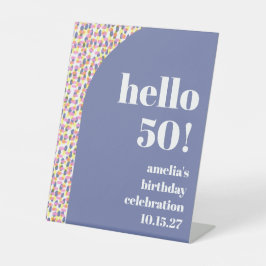 Niedliche farbenfrohe Wasserfarbenpräsenz - indivi Sockelschild