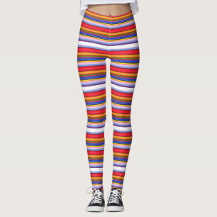 Niedliche, farbenfrohe Zauberstreifen Leggings