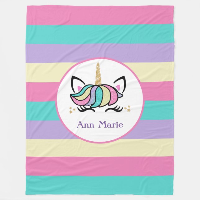 Niedliche Farbenspiel Fleecedecke (Vorderseite)