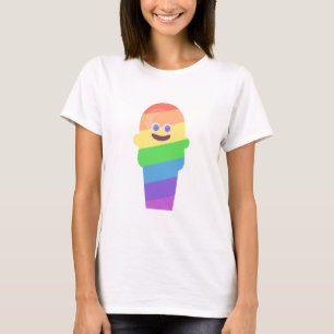 Niedliche Farbgestaltung des Rainbow-Cone-Symbols T-Shirt