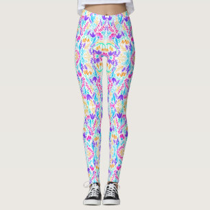 Niedliche farbige Aquarellfarben Blume Leggings