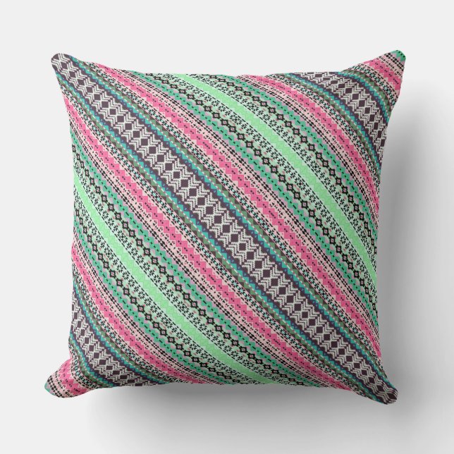 Niedliche, farbige Aztec-Muster Kissen (Vorderseite)