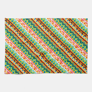 Niedliche, farbige Aztec-Muster Küchentuch