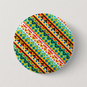 Niedliche, farbige Aztec-Muster-Papiertasse Button
