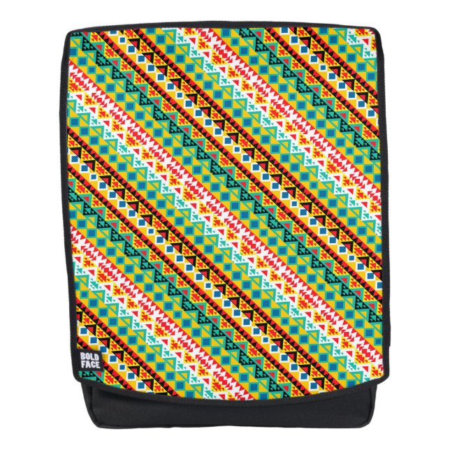 Niedliche, farbige Aztec-Muster Rucksack (Vorderseite)