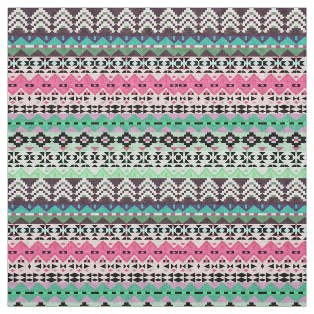 Niedliche, farbige Aztec-Muster Stoff (Muster)